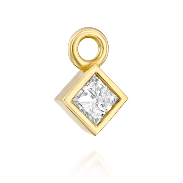 diamond pendant princess shaped תליון יהלום נסיכה