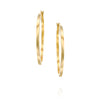 la hoops earings עגילי חישוק זהב עם פרופיל מרובע