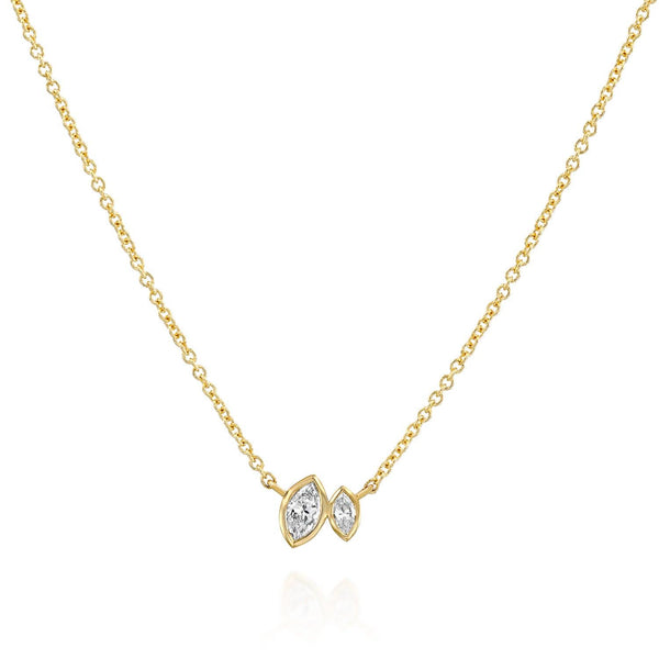 diamond necklace unique שרשרת זהב משובצת יהלום ייחודית מעוצבת