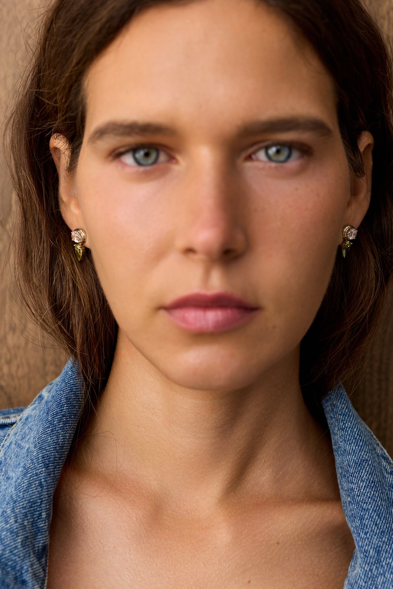 Blush moss earings