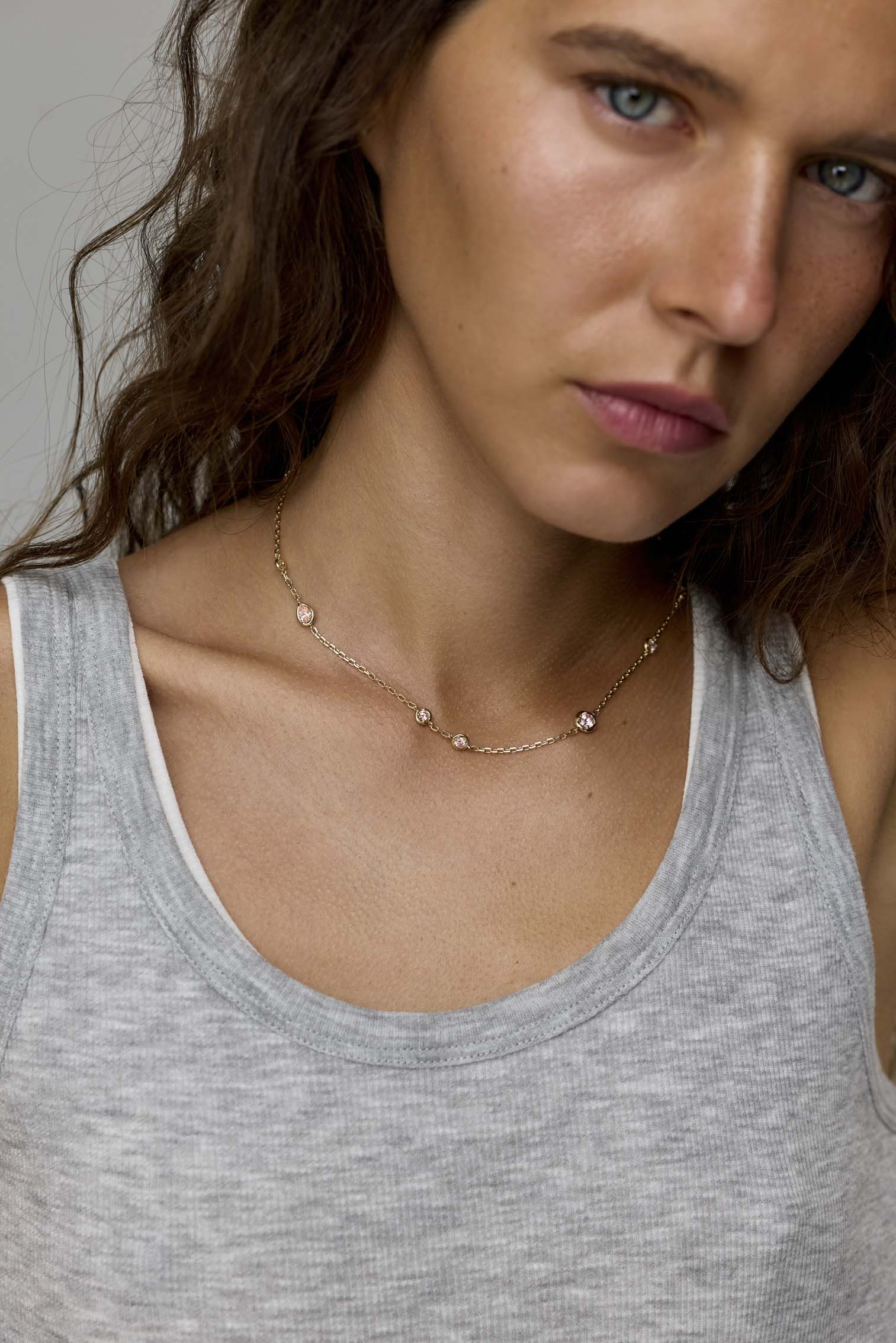 Wild rose bubbles necklace