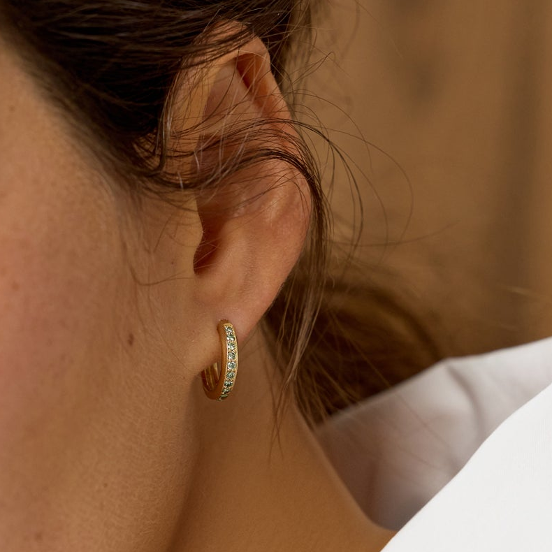 Moss hoops earrings