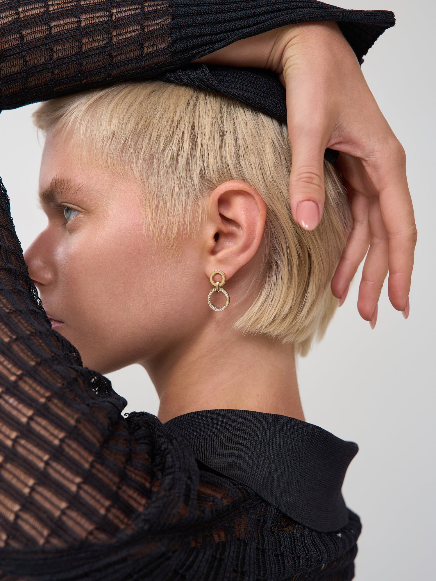 Double Color Circles on Ear