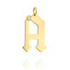 letter pendant diamond תליון אותיות קטן משובץ יהלום