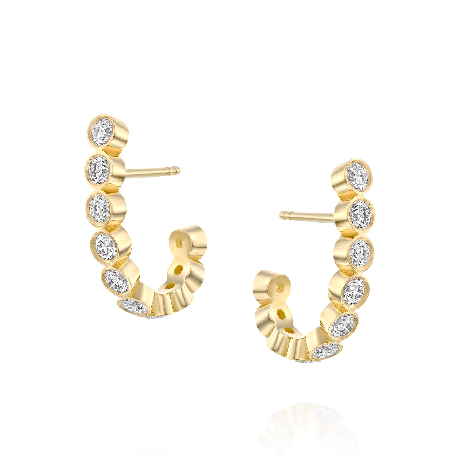 Row of Diamond Bubbles - On Ears