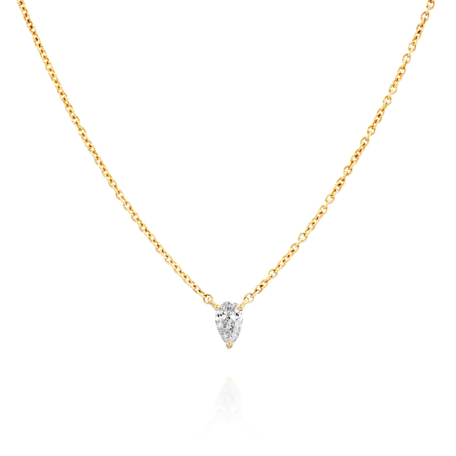 Pear diamond necklace