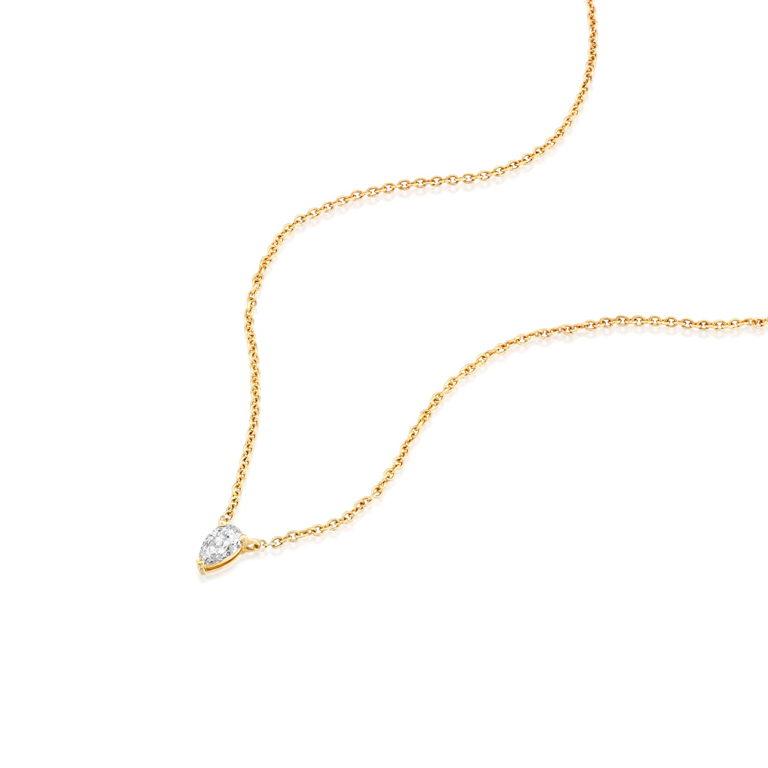 Pear diamond necklace