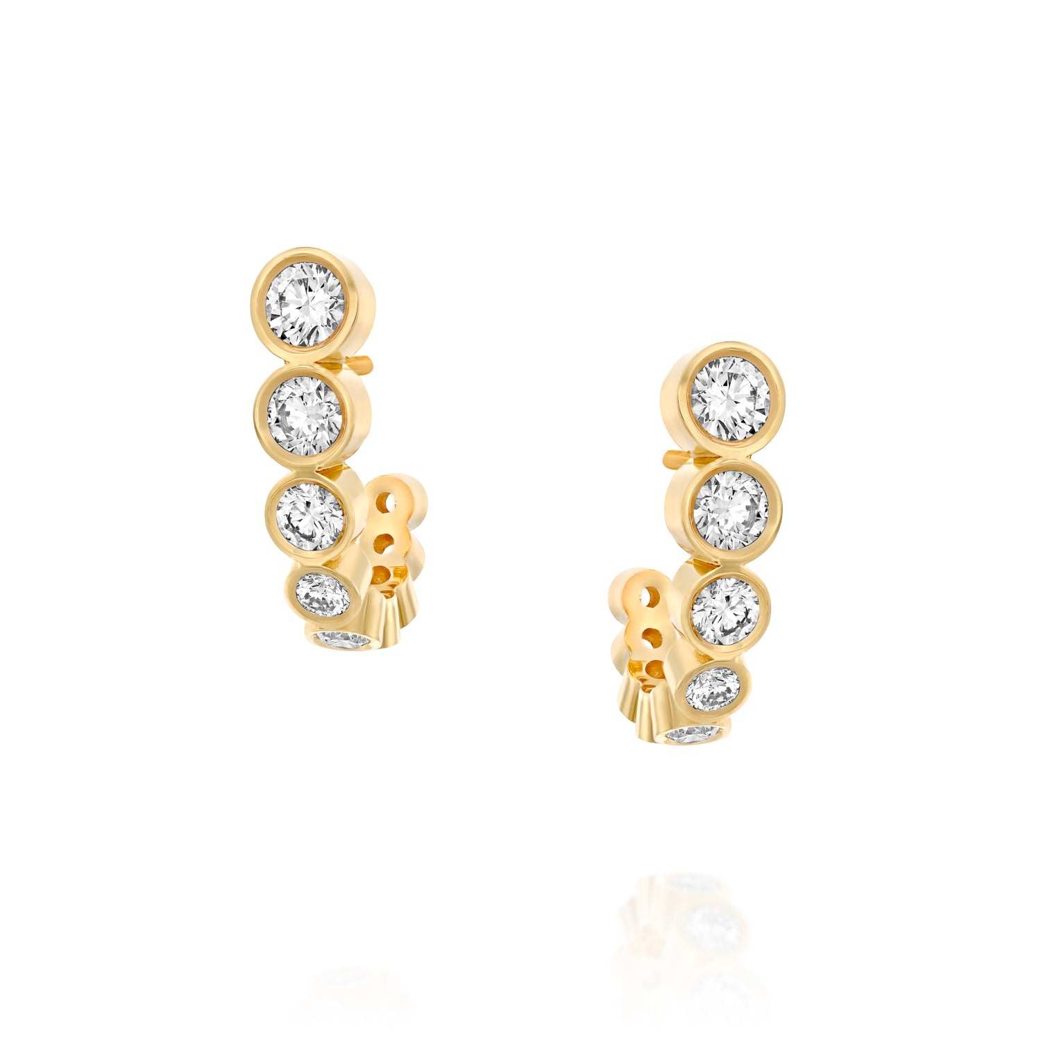 Row of Growing Diamond Bubbles - On Ears