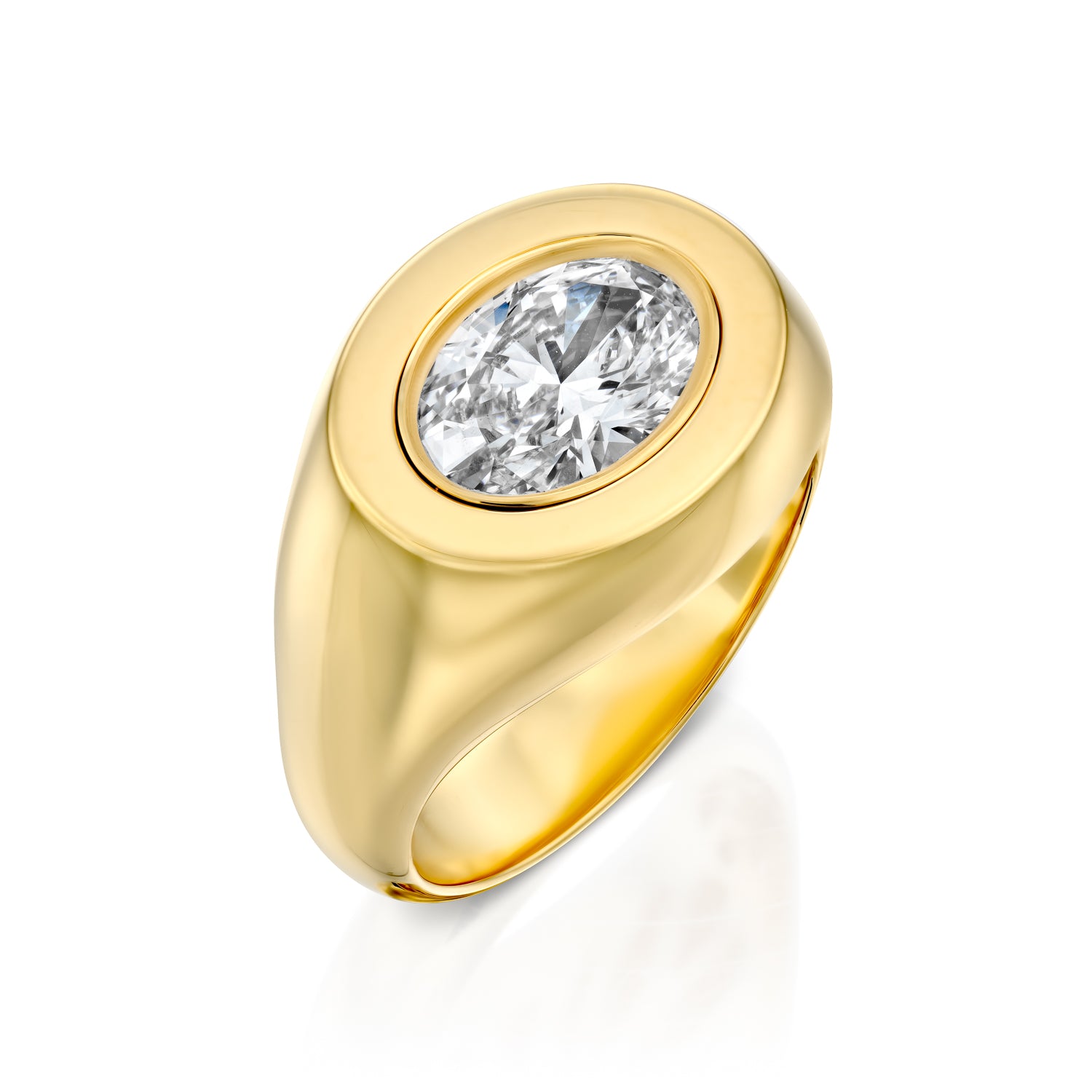 Aqua Oval Signet