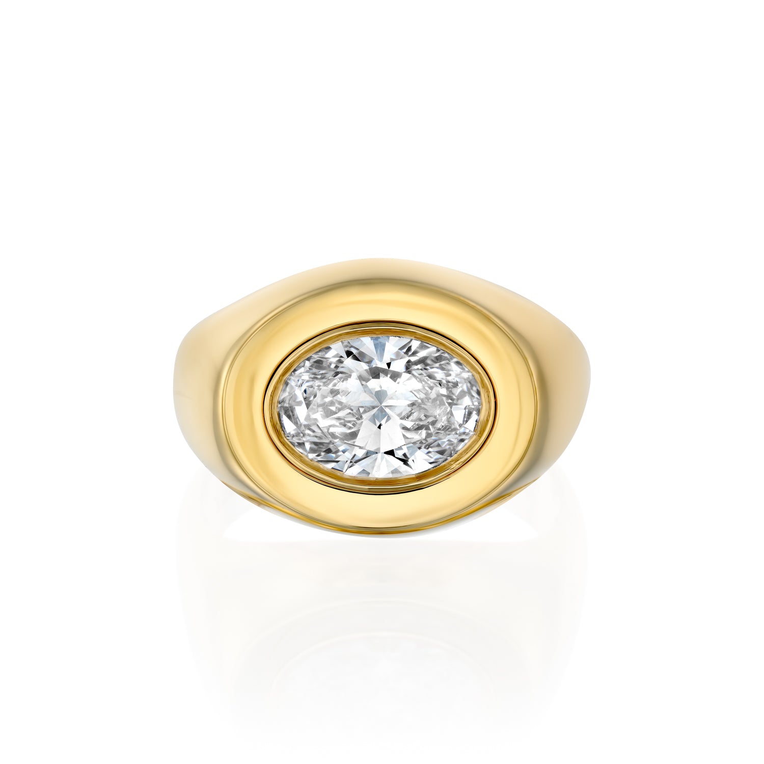 Aqua Oval Signet