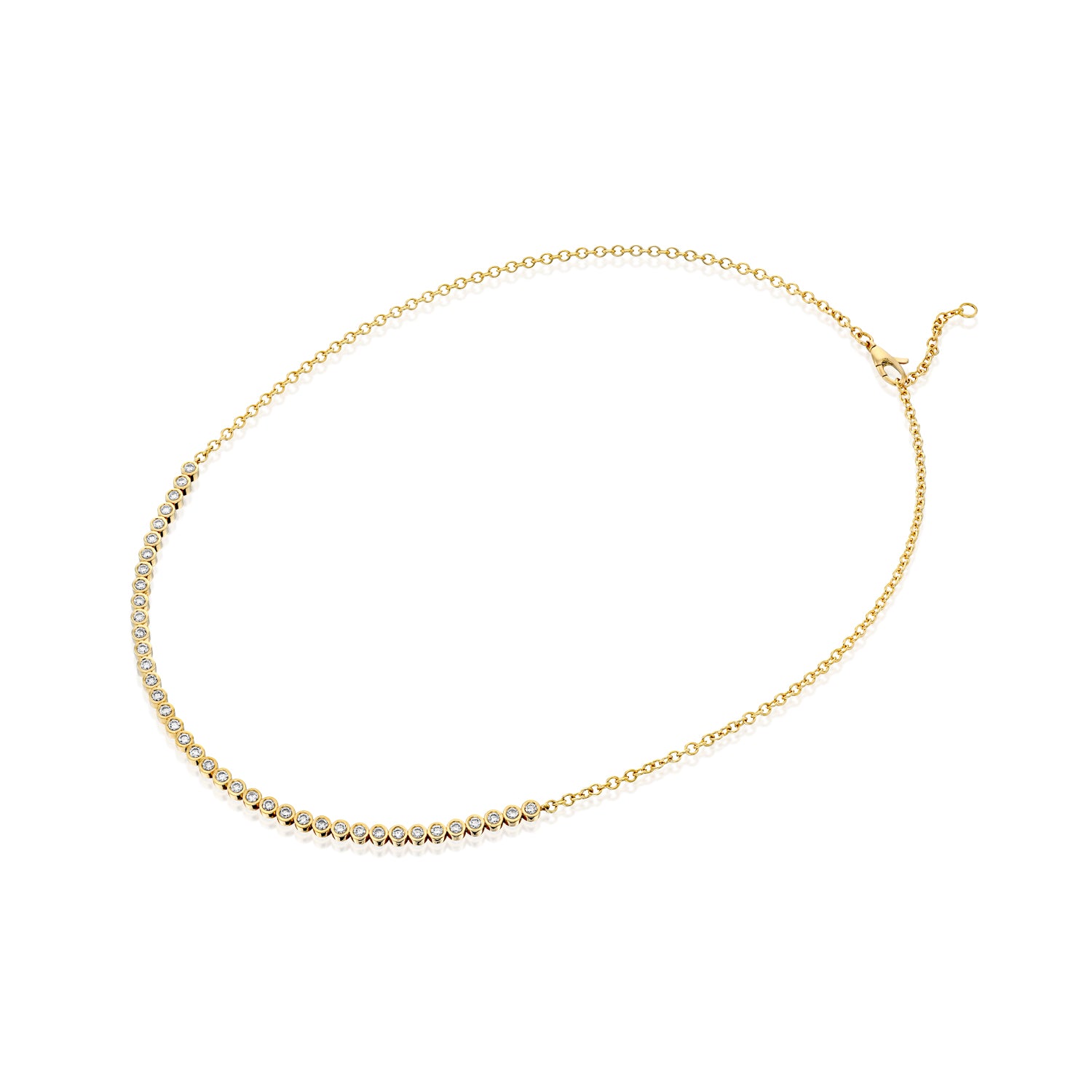A neck piece line of bubbles