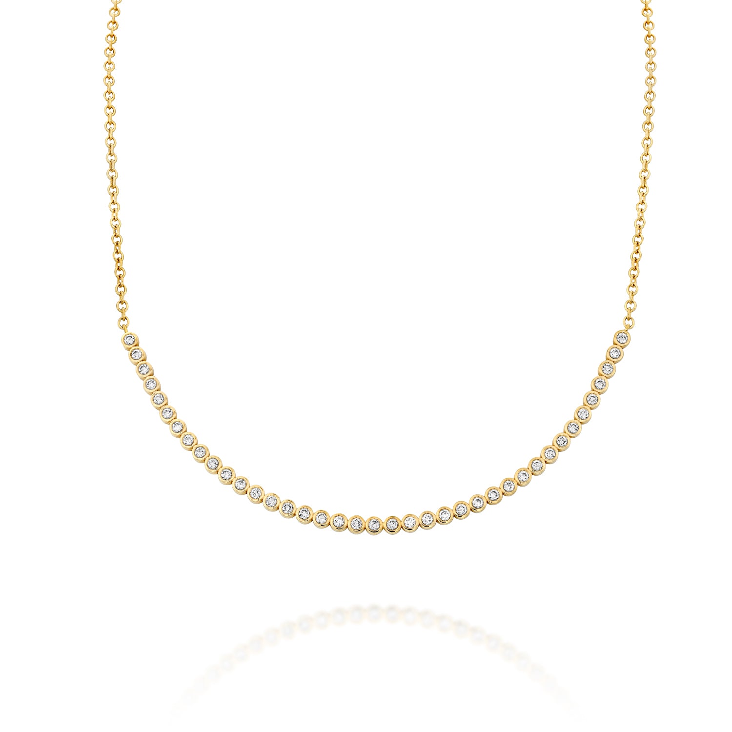 A neck piece line of bubbles