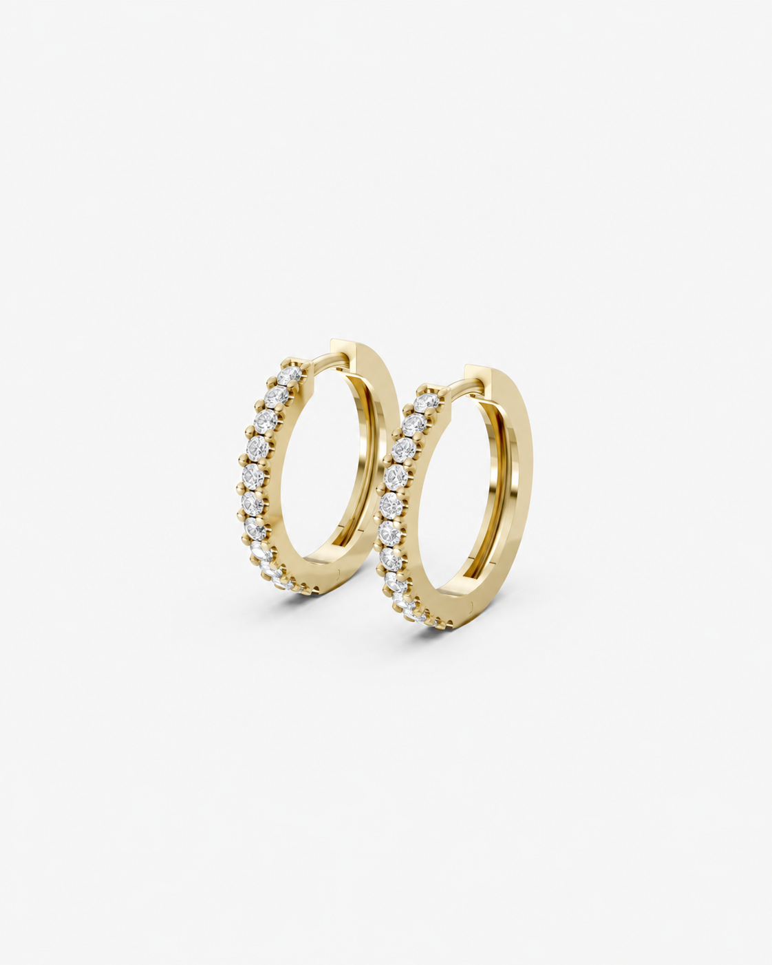 Classic diamond hoops