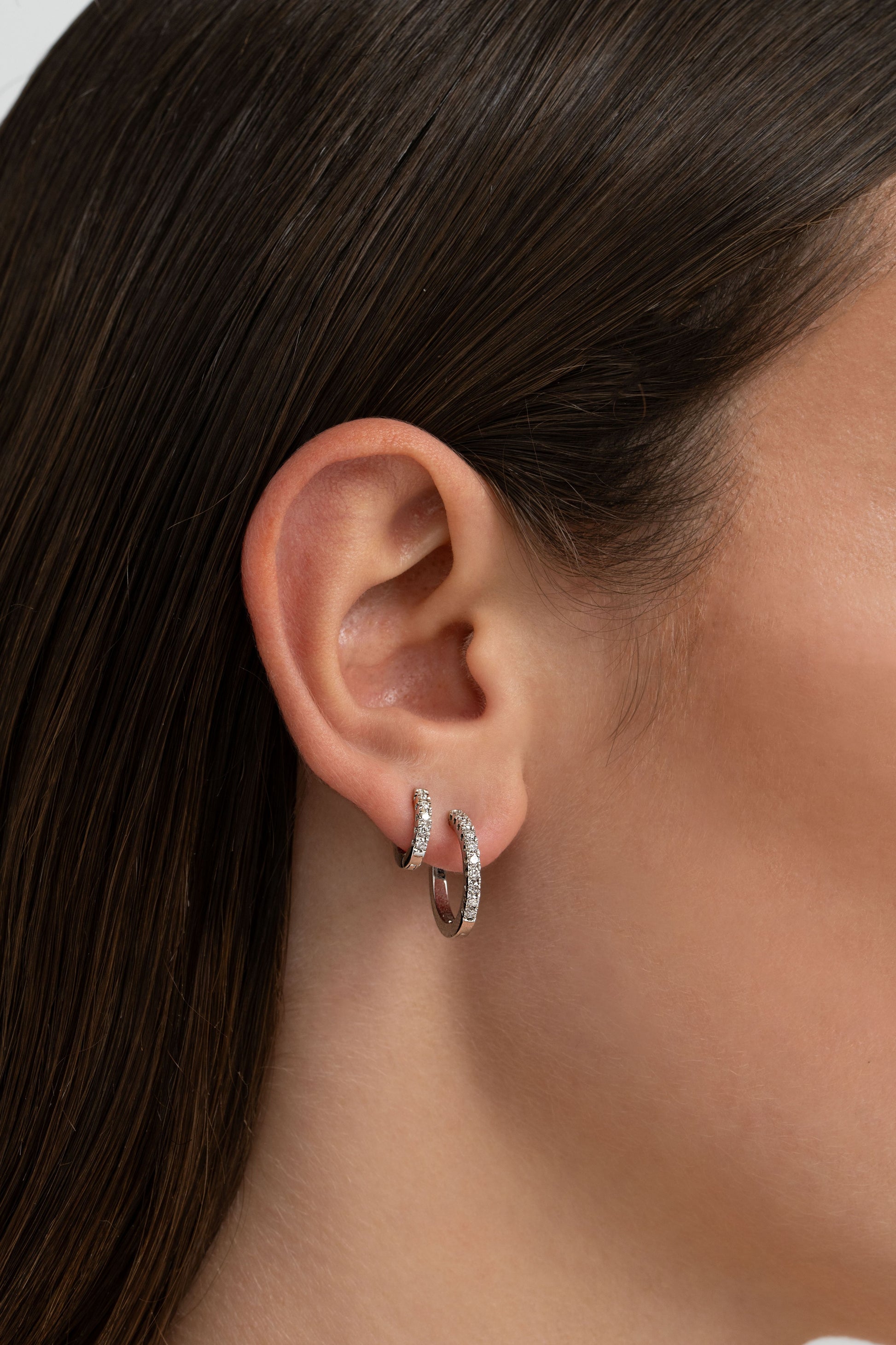 Classic diamond hoops