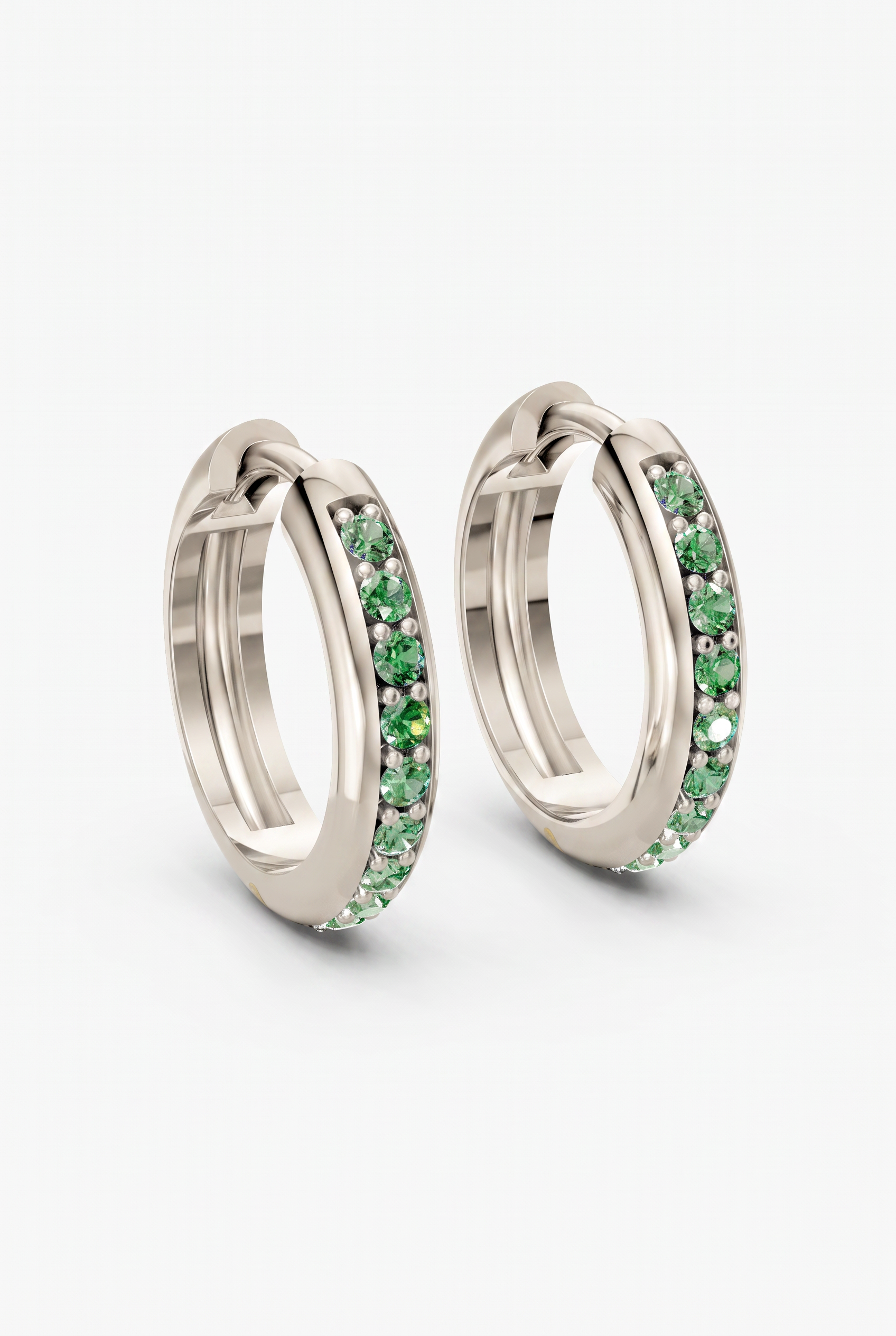 Moss hoops earings