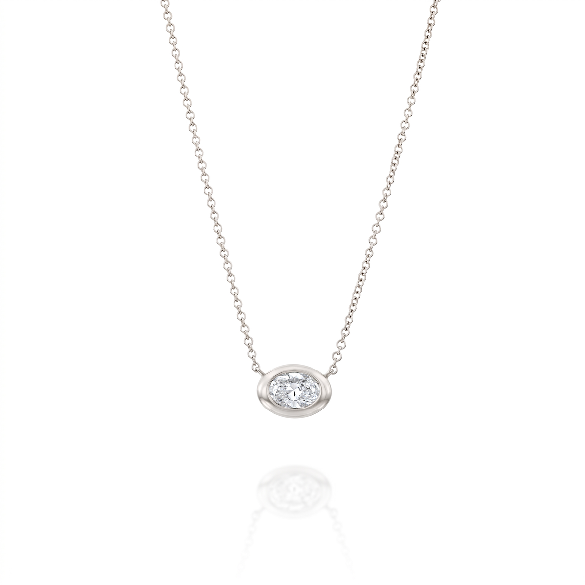 Side oval wrap necklace