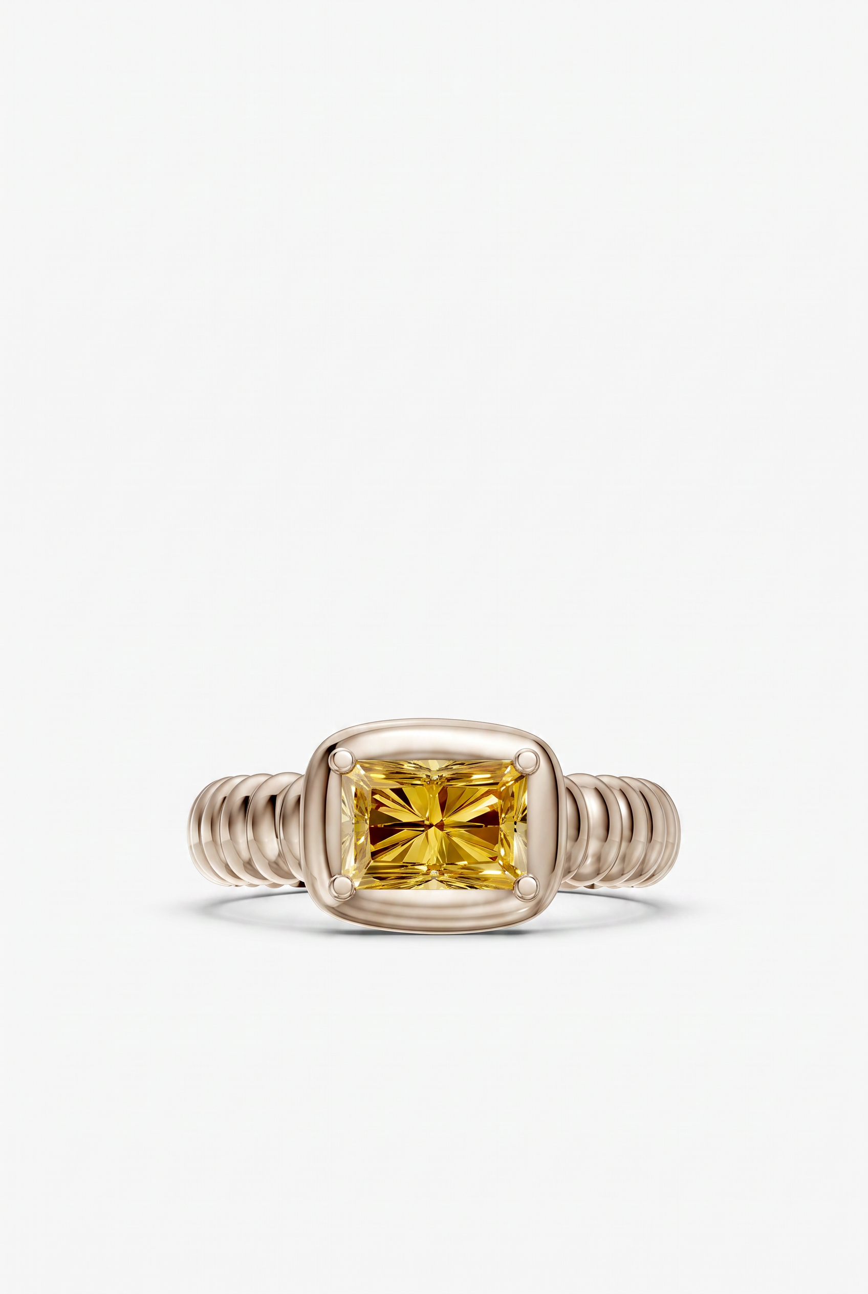 Smoked amber ring