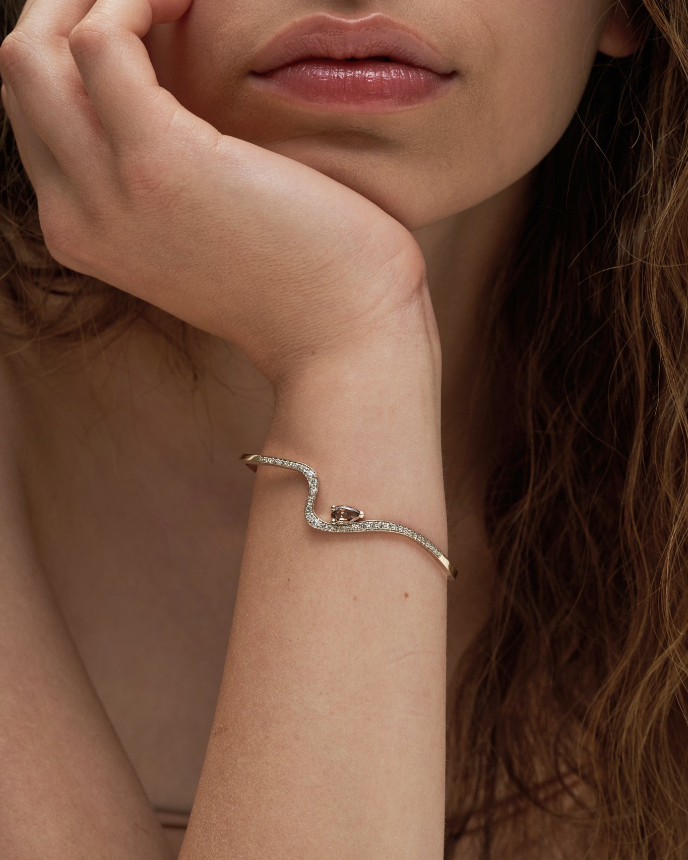 Brown Pear on Wrist