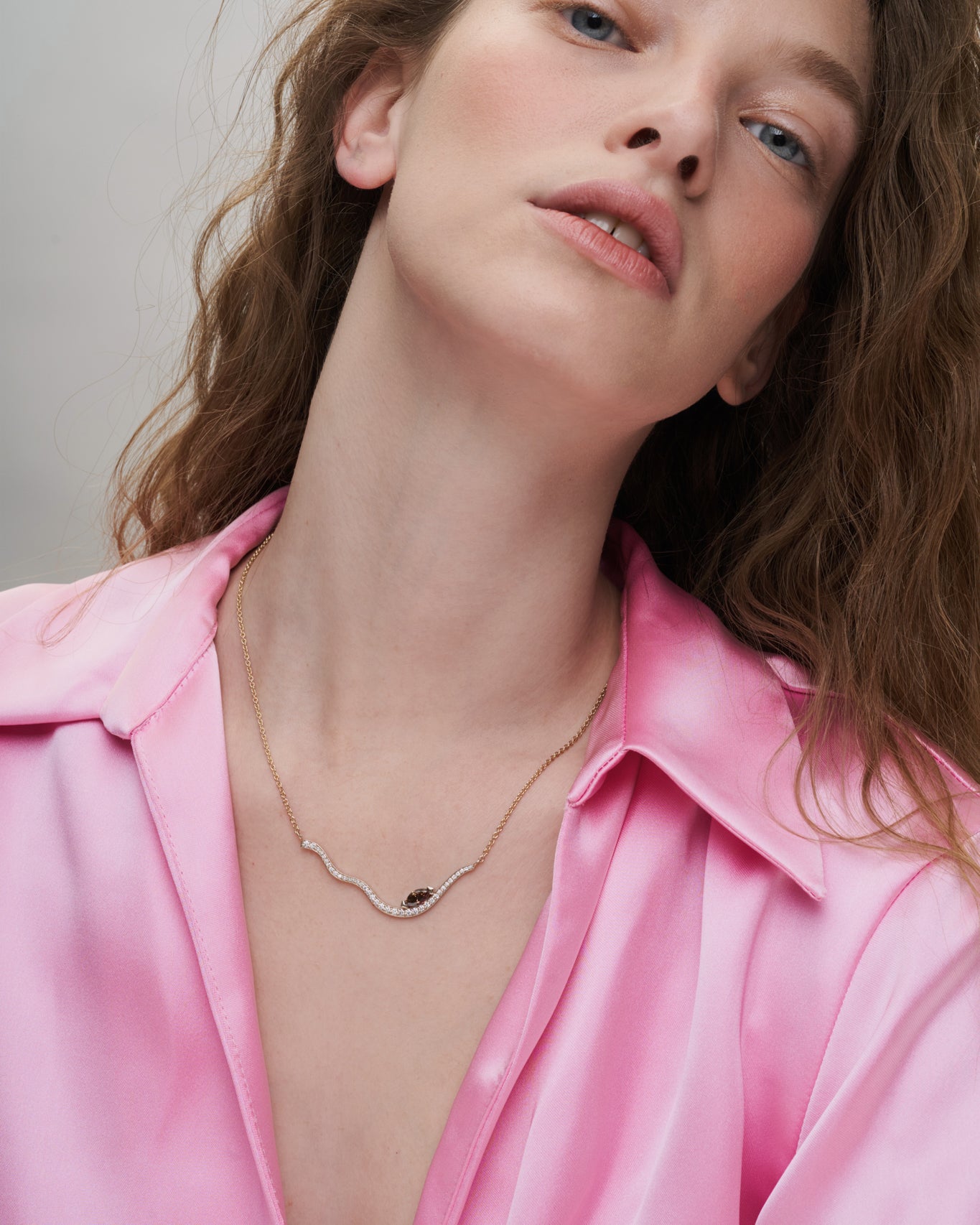 Brown Marquise on Neck