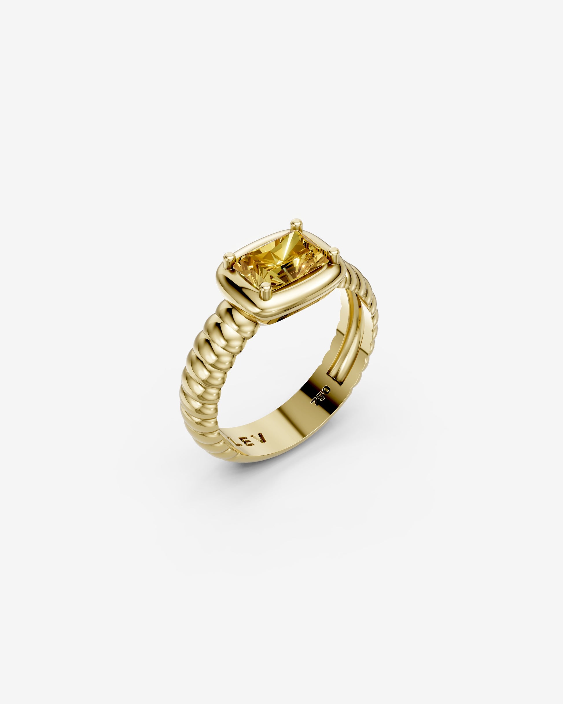 Smoked amber ring