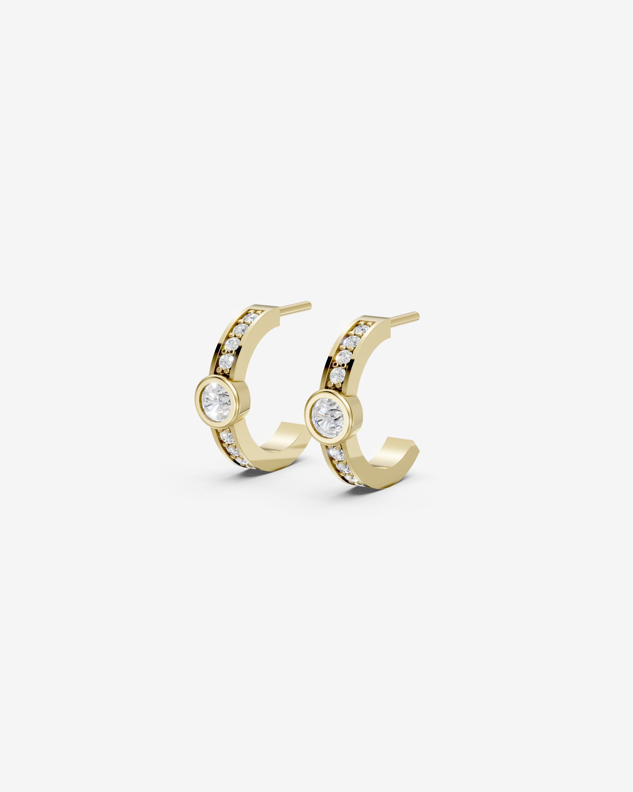 Tessera one diamond earrings