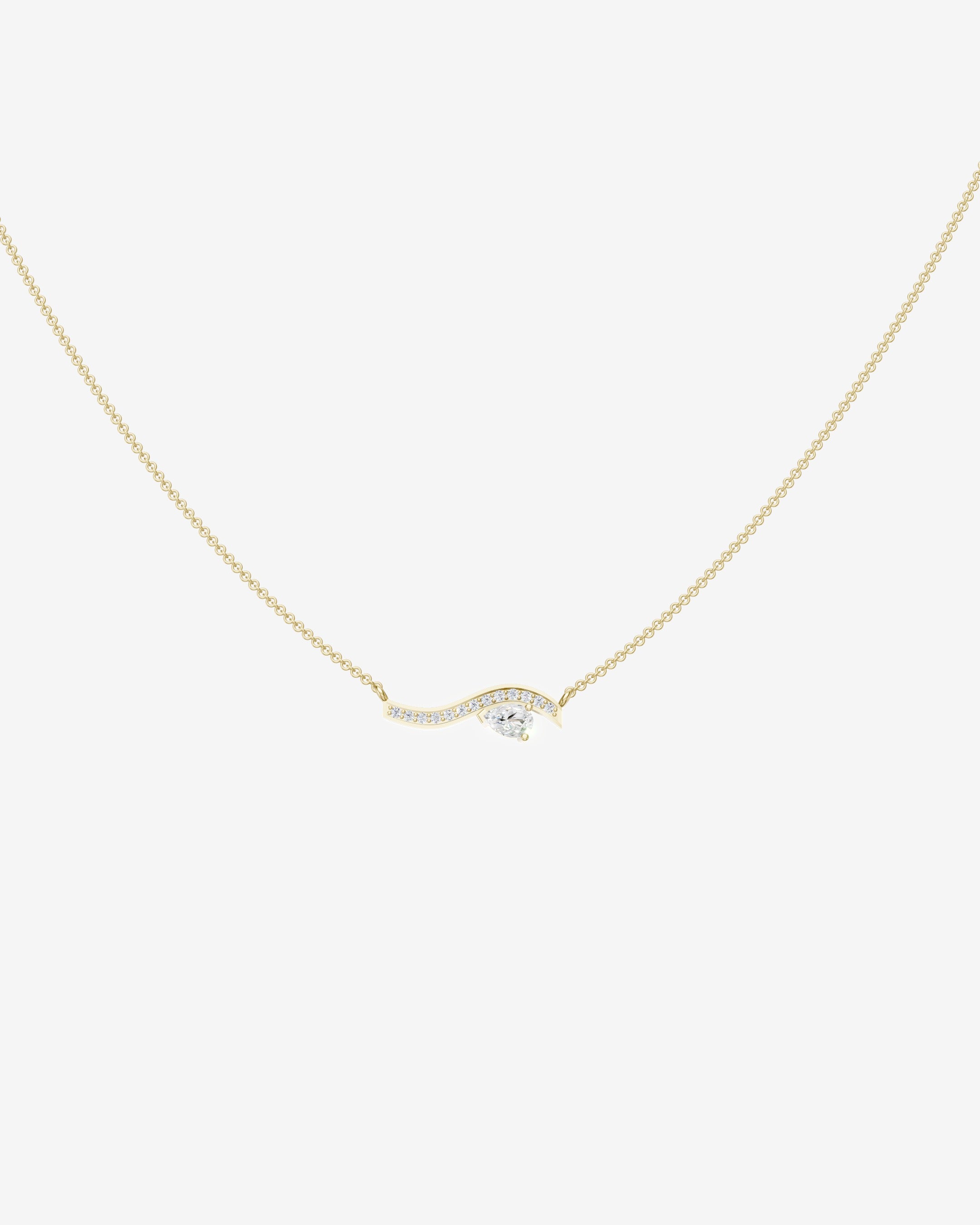 Via pear eternity necklace