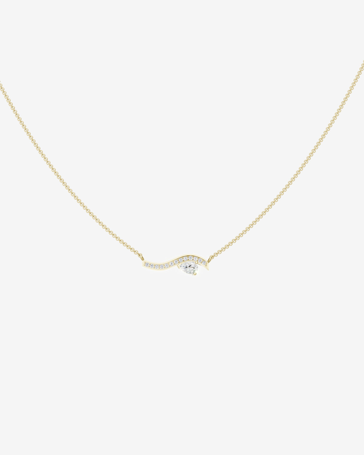 Via pear eternity necklace
