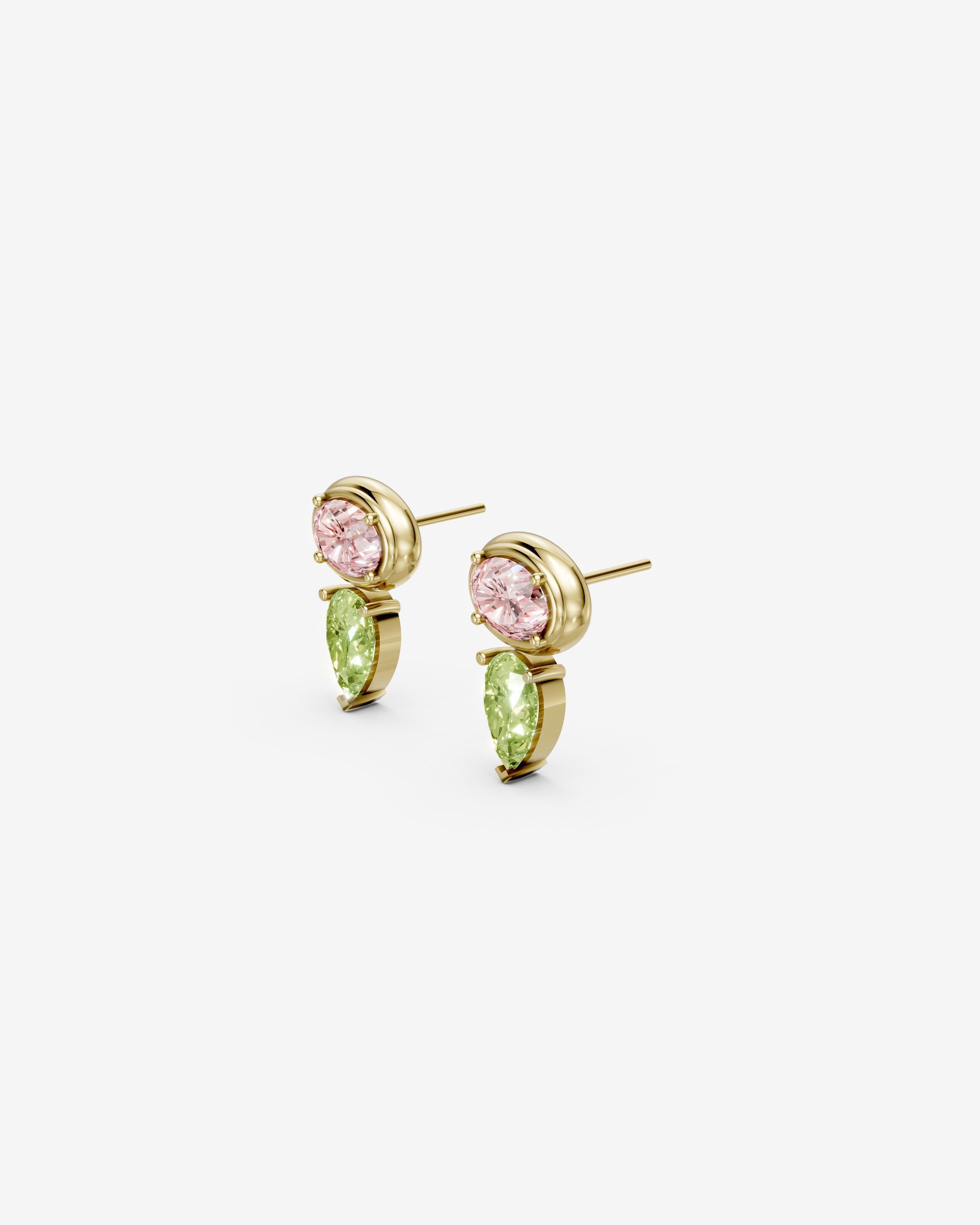 Blush moss earrings
