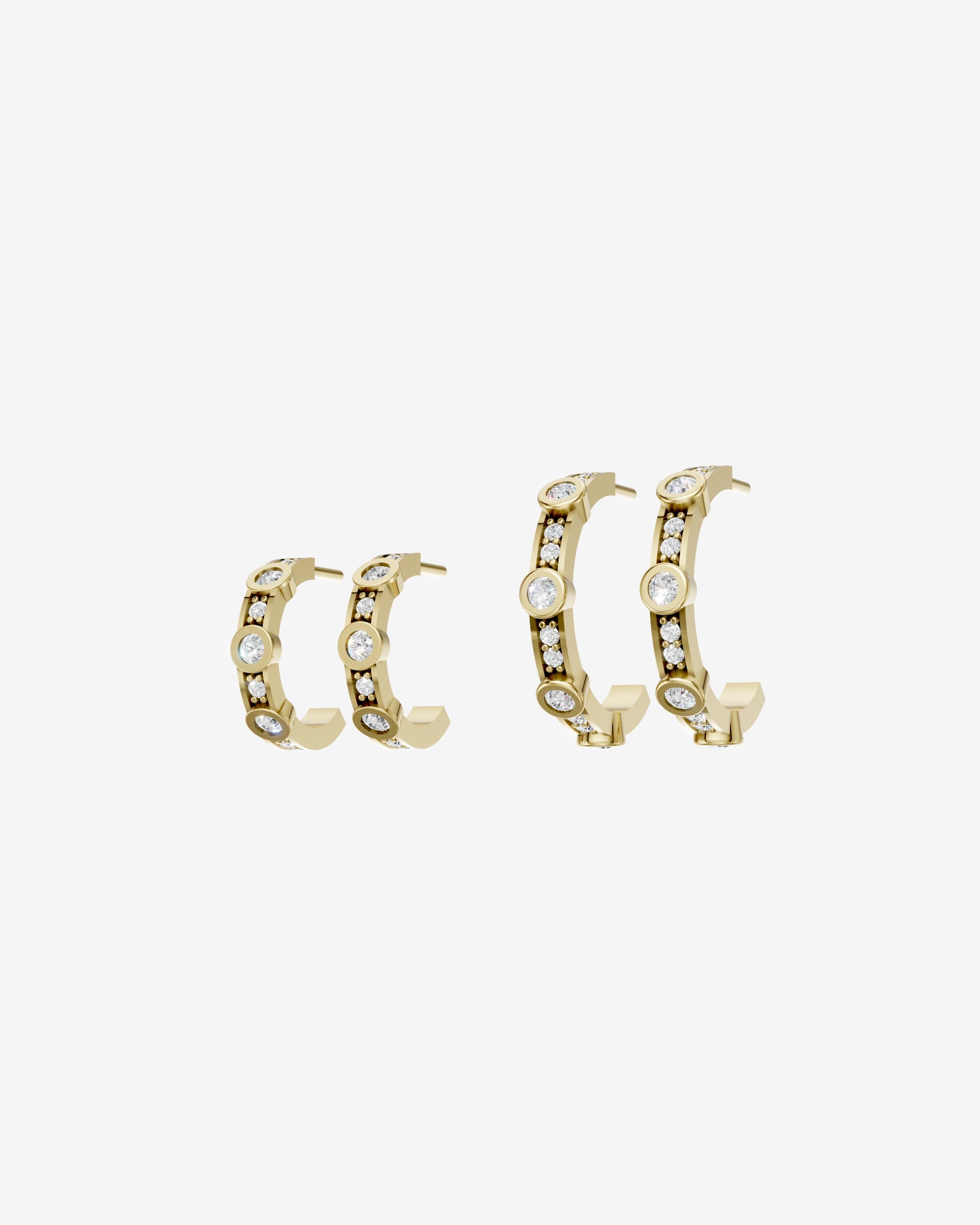 Tessera eternity earrings