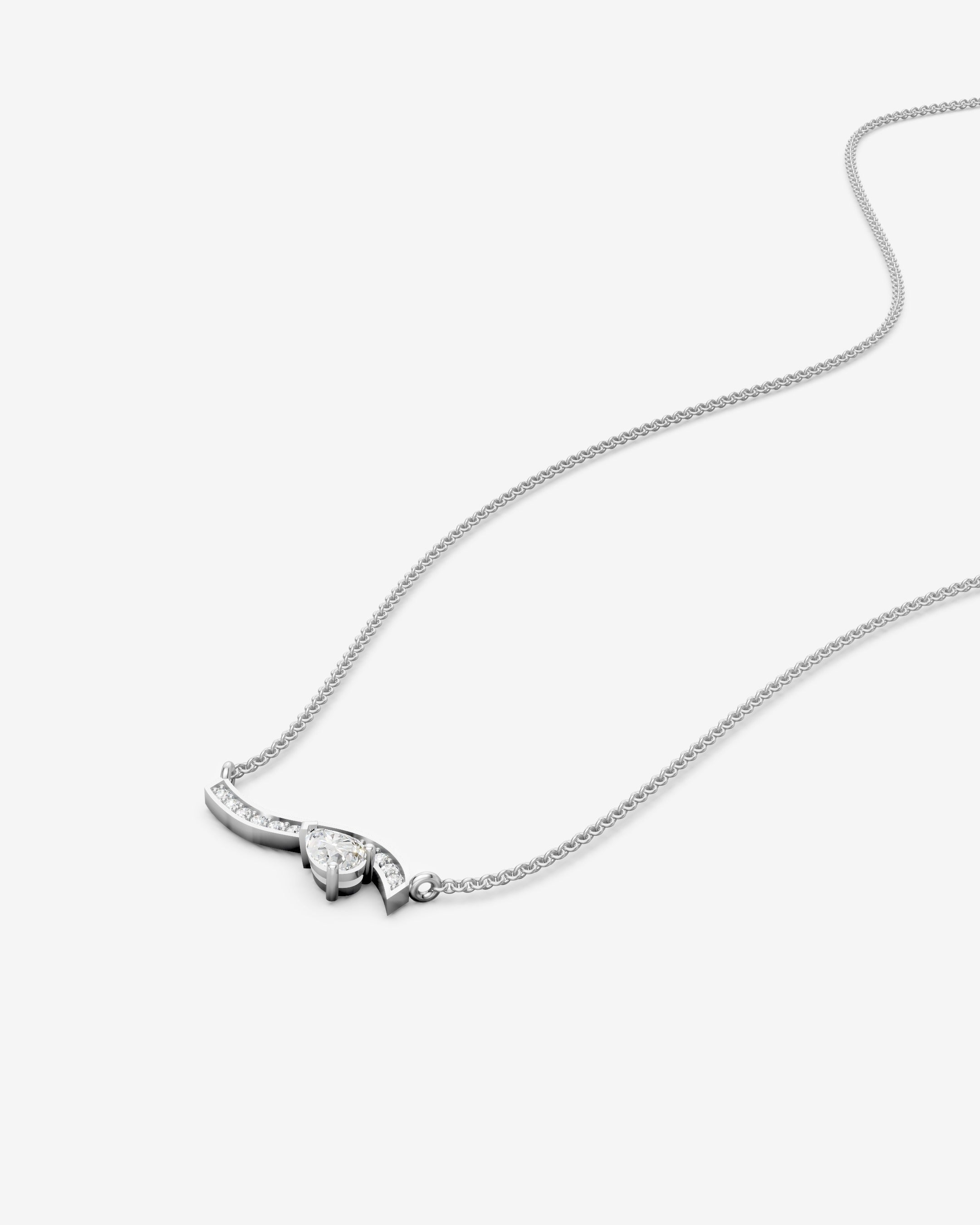 Via pear eternity necklace