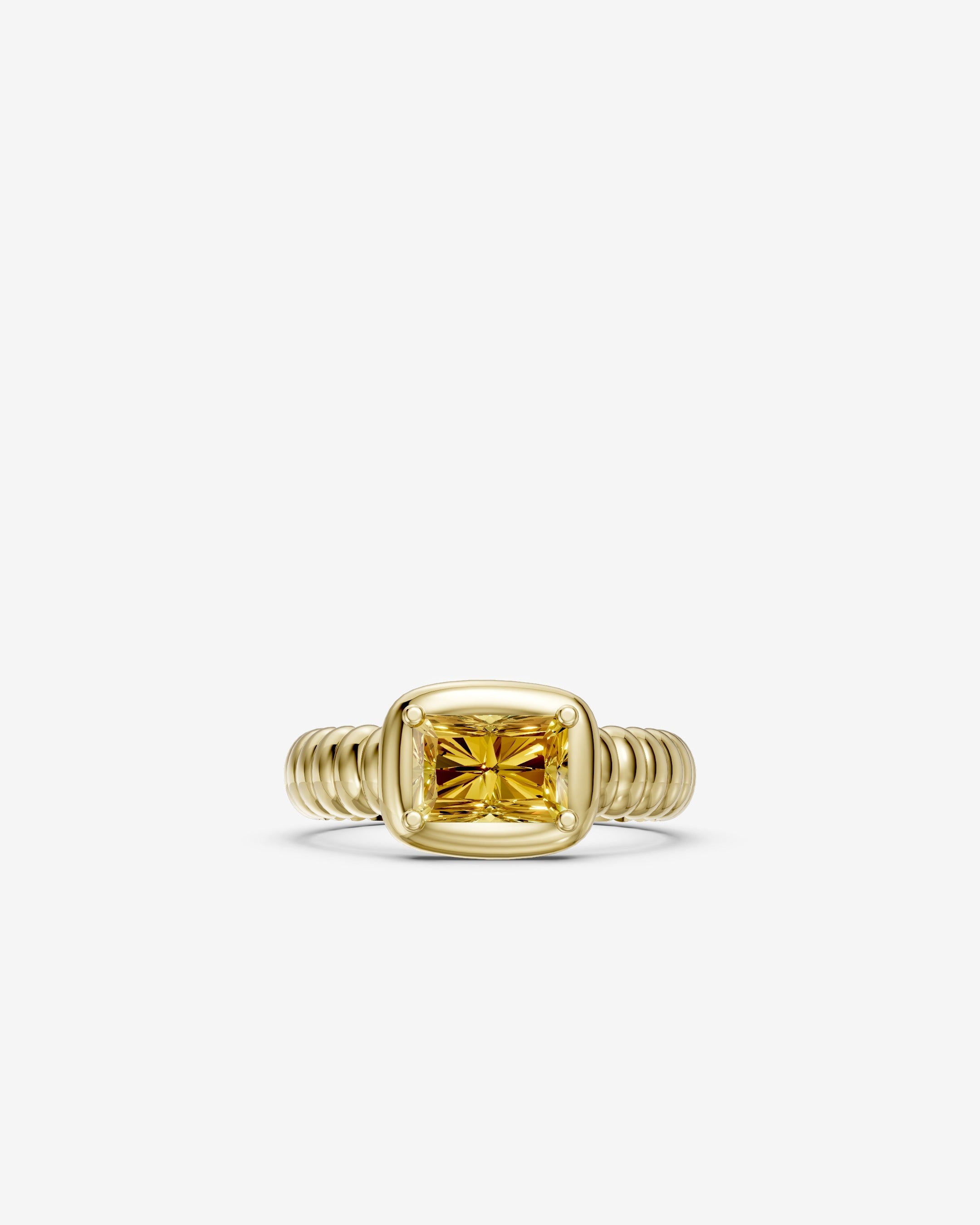 Smoked amber ring