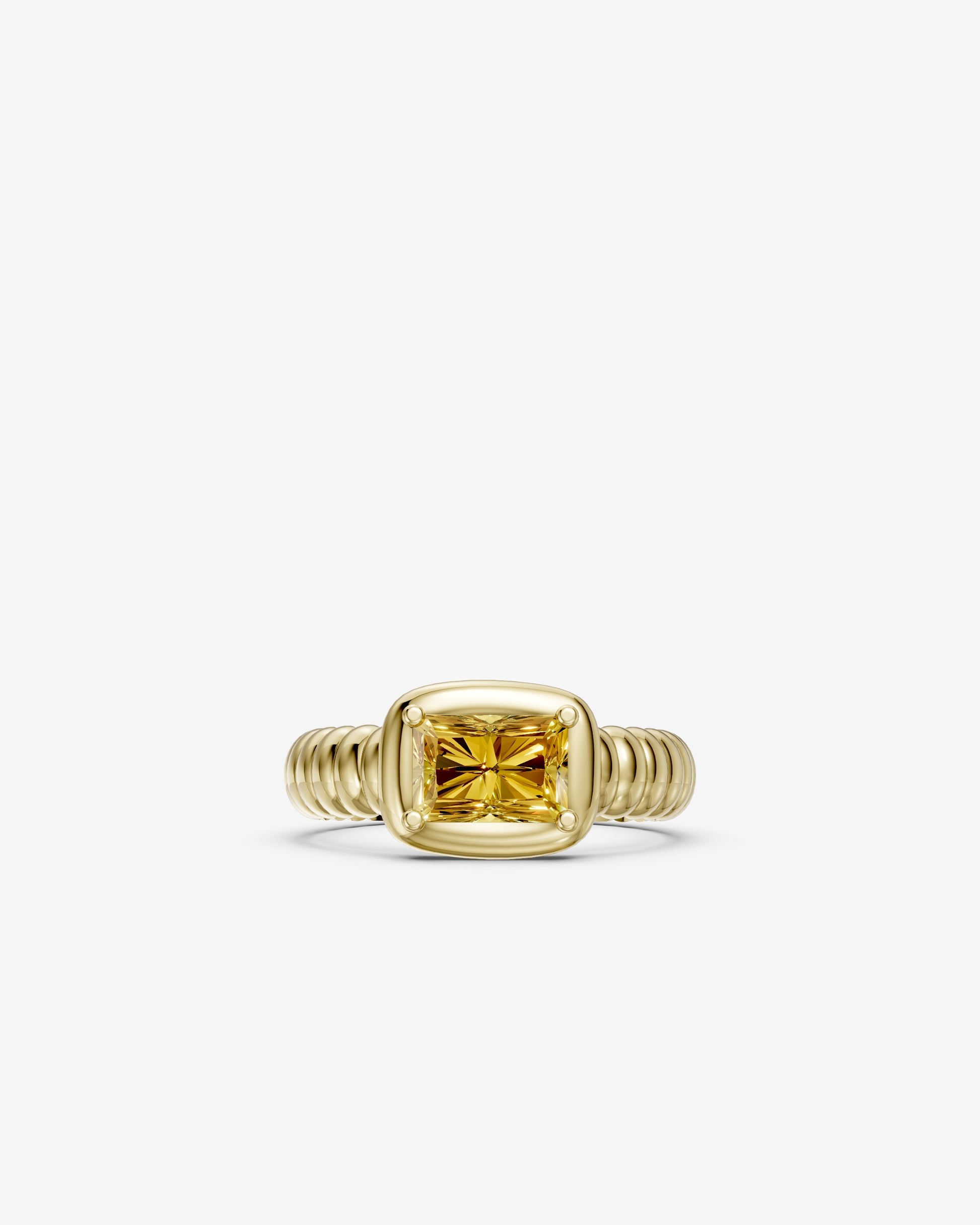 Smoked amber ring