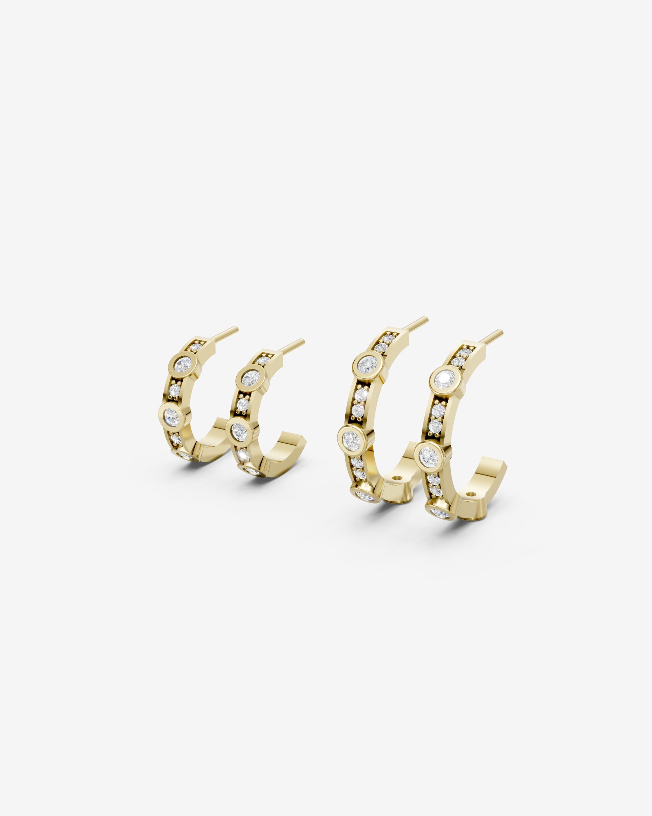 Tessera eternity earrings