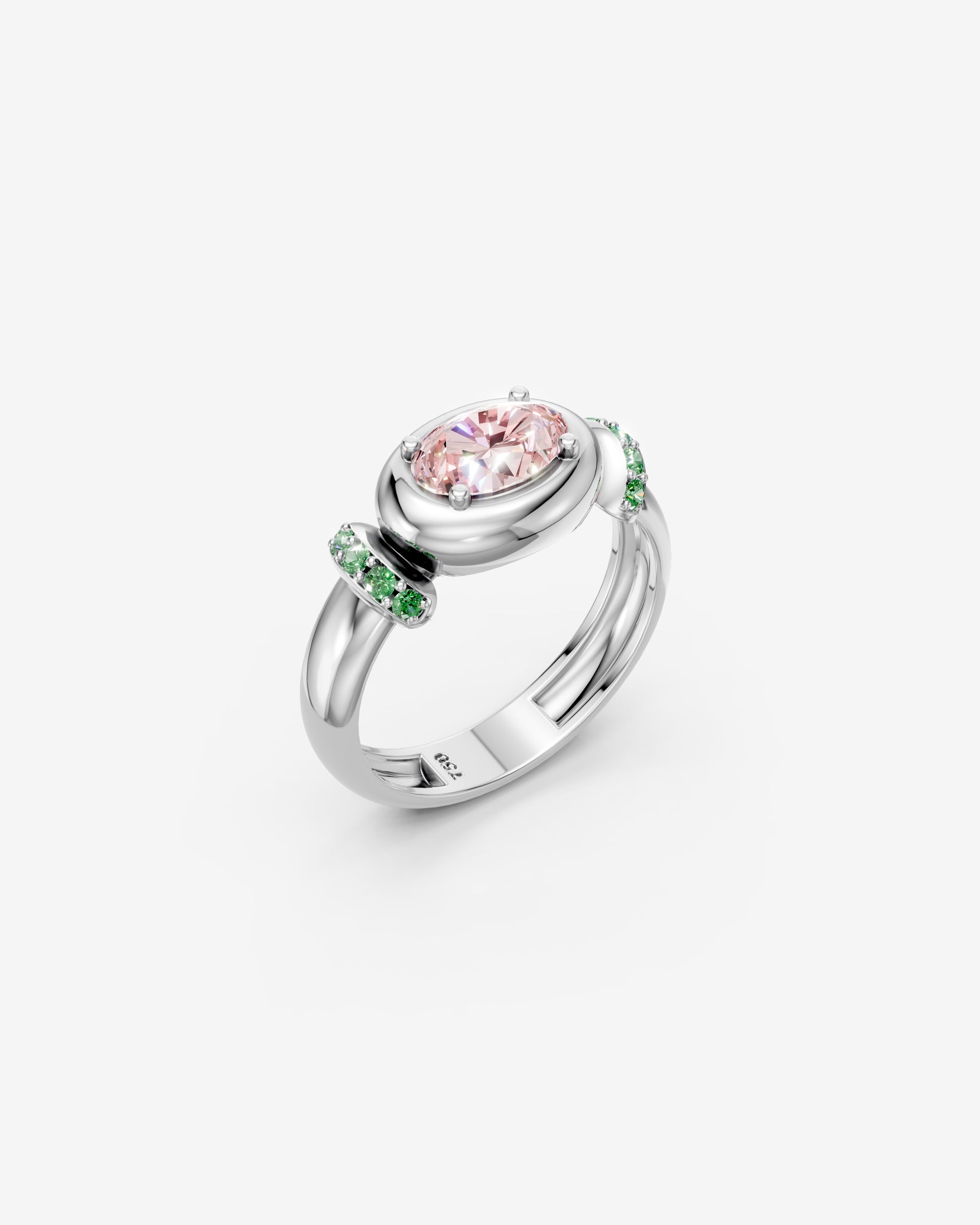 Blush moss ring