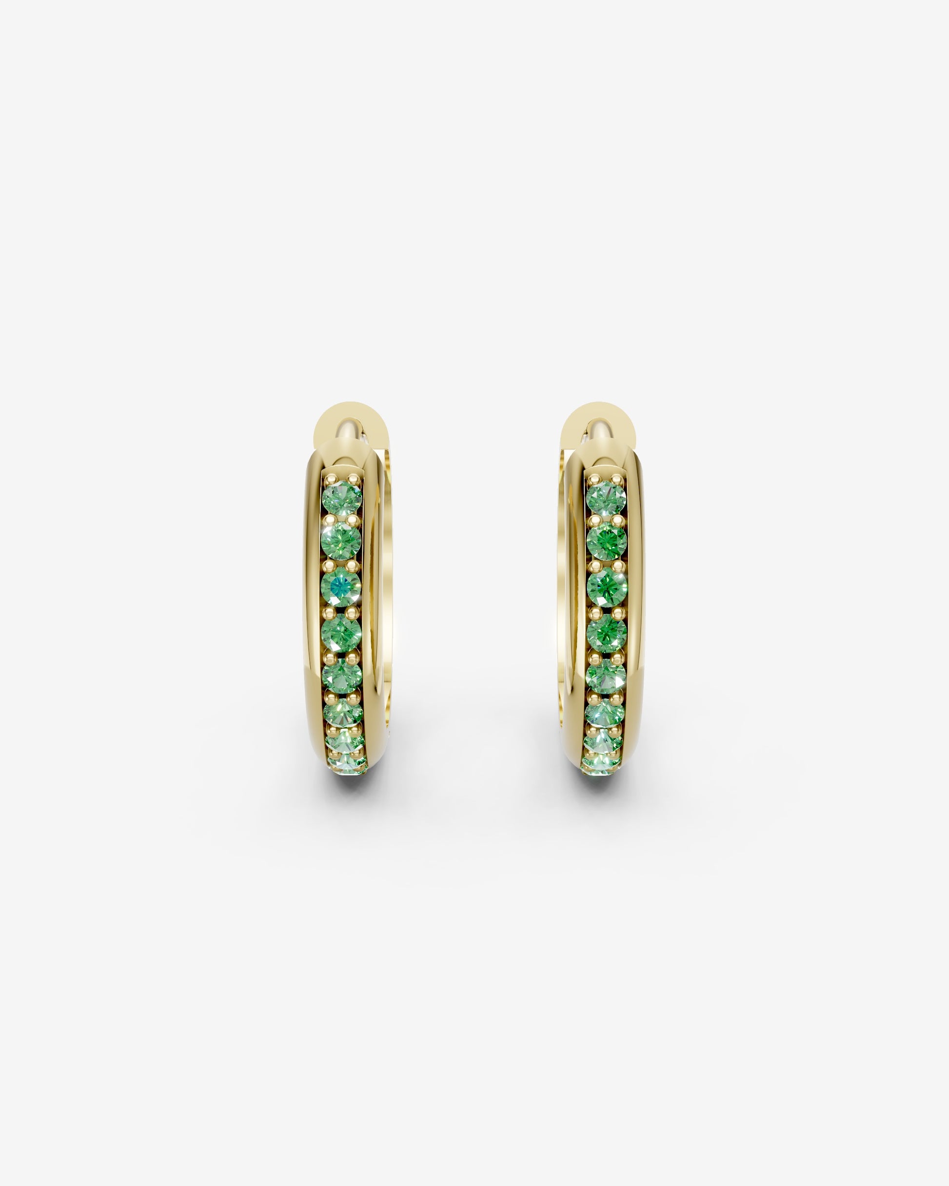 Moss hoops earings