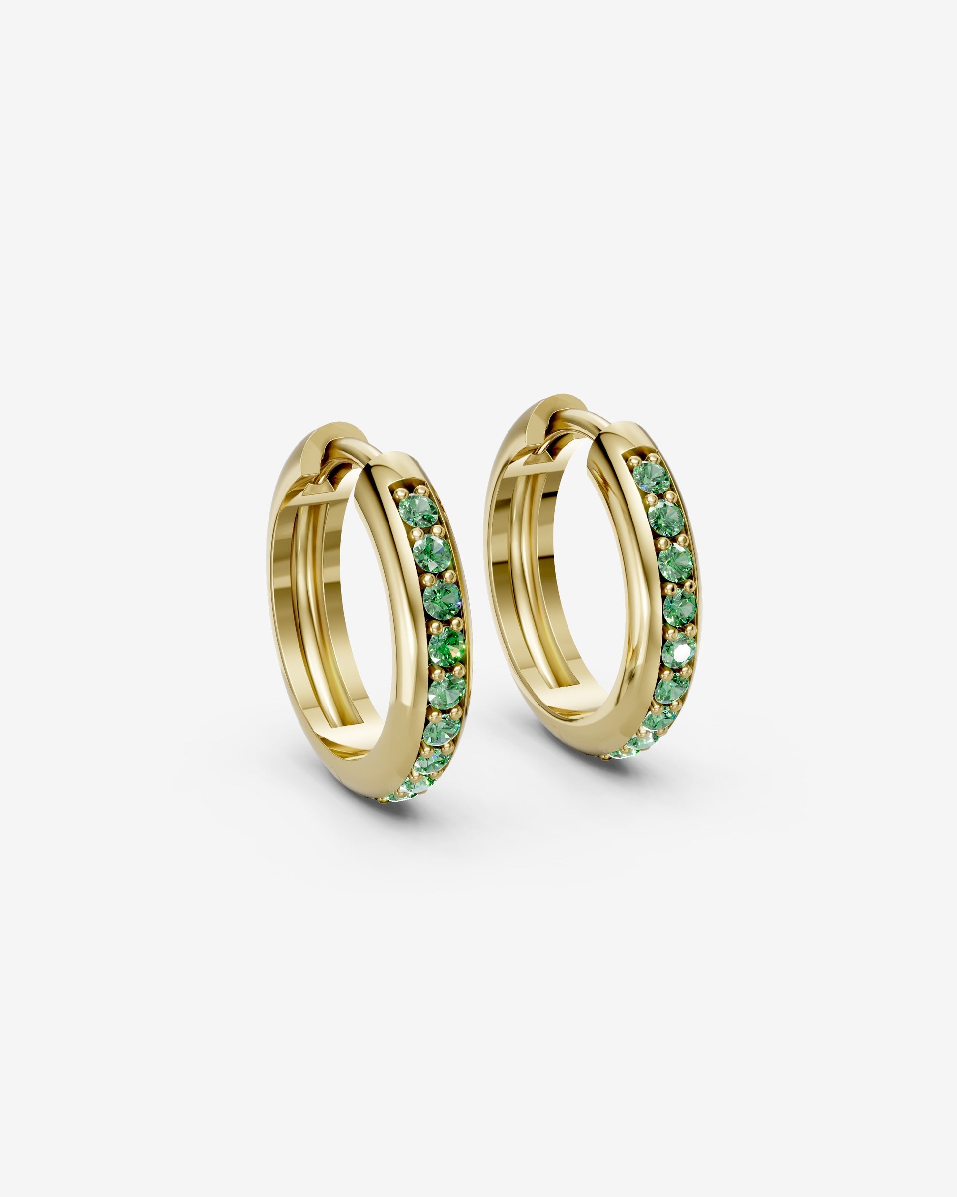 Moss hoops earings