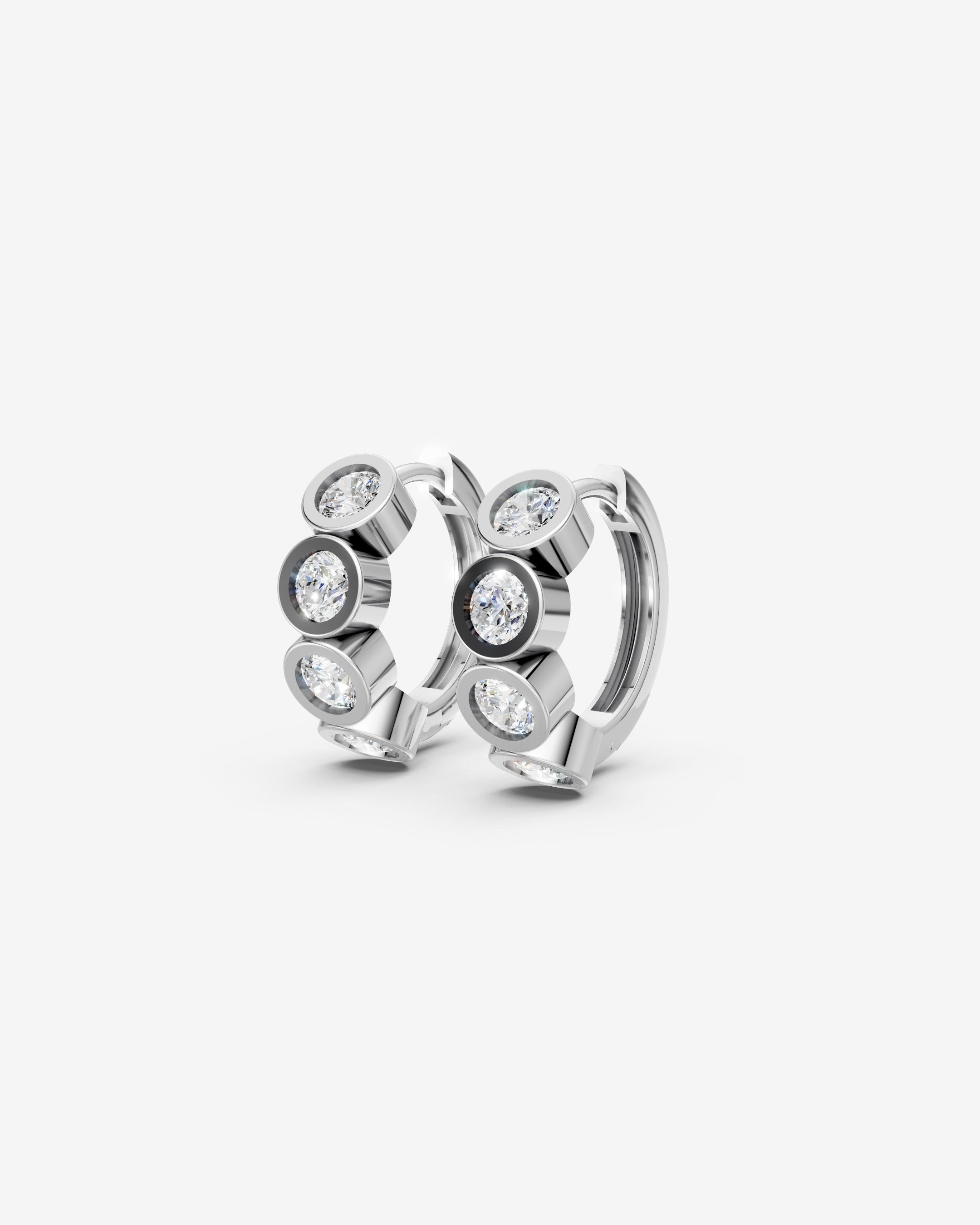 Diamonds bubble hoops