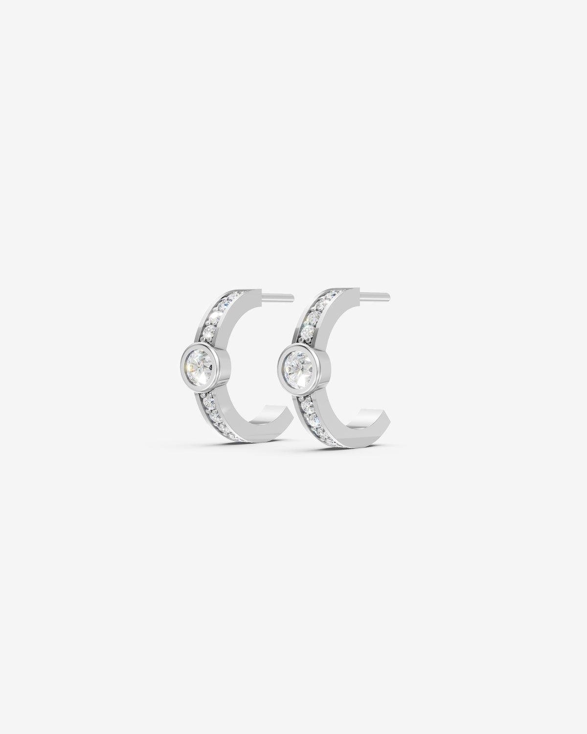Tessera one diamond earrings