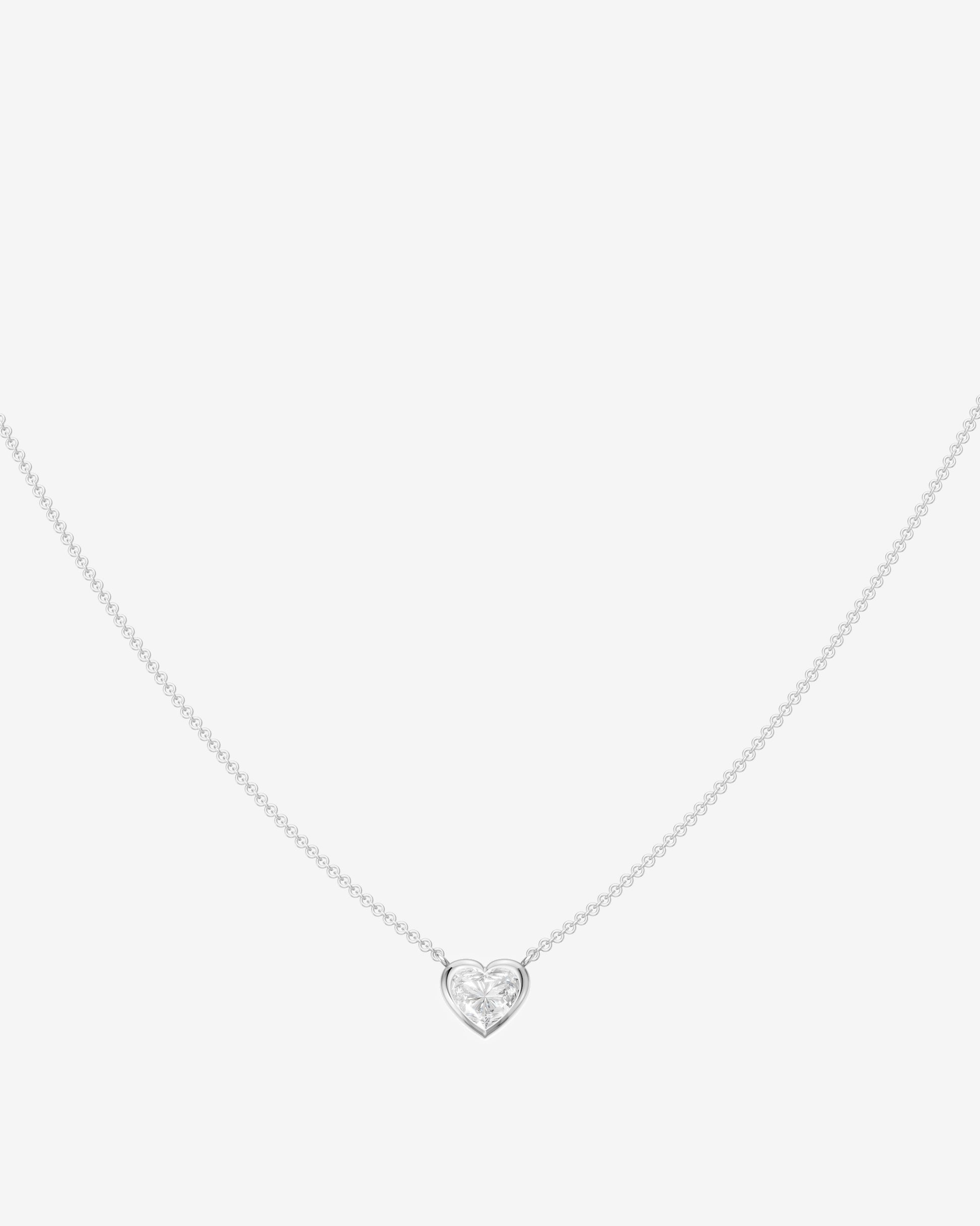 Heart diamond necklace in a wrap