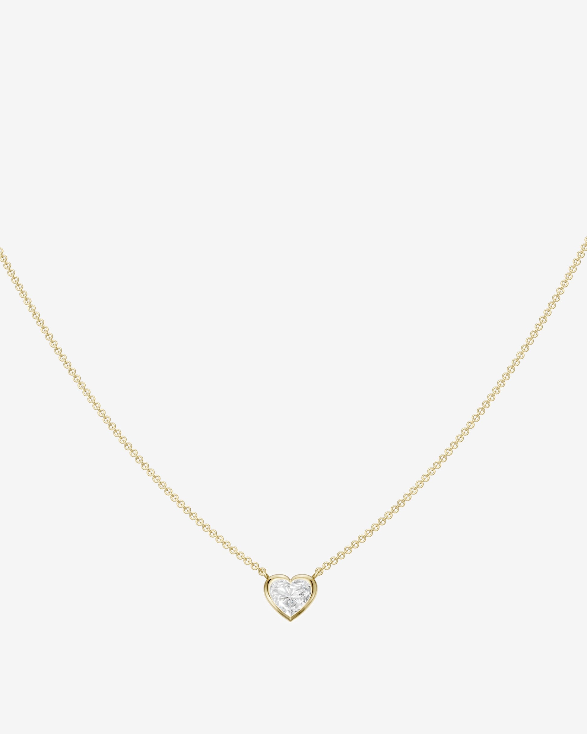 Heart diamond necklace in a wrap