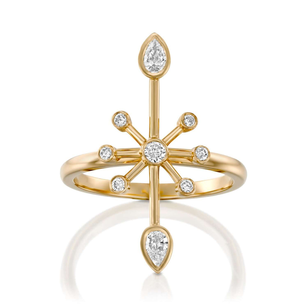 venus gold diamond ring luxary טבעת יהלום ונוס עיצוב יוקרתי