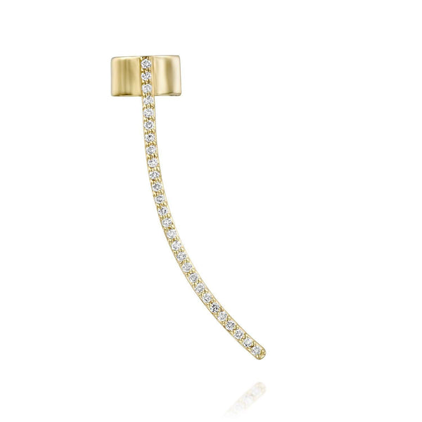 rockstar gold diamond earrings עגיל זהב רוקסטאר יהלומים   