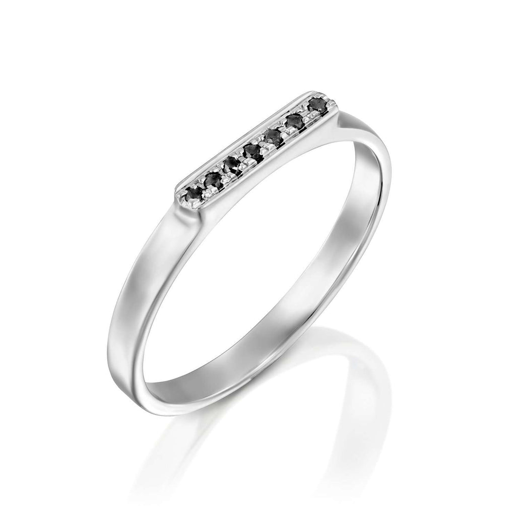 Small chic - Black ring - levnaro - לבאנארו