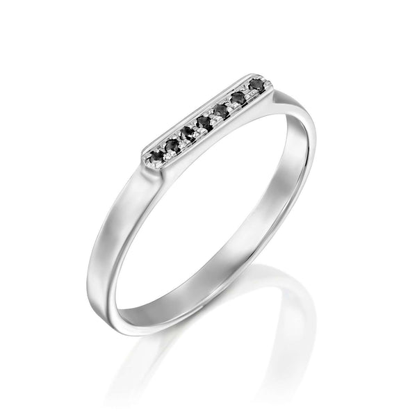 Small chic - Black ring - levnaro - לבאנארו