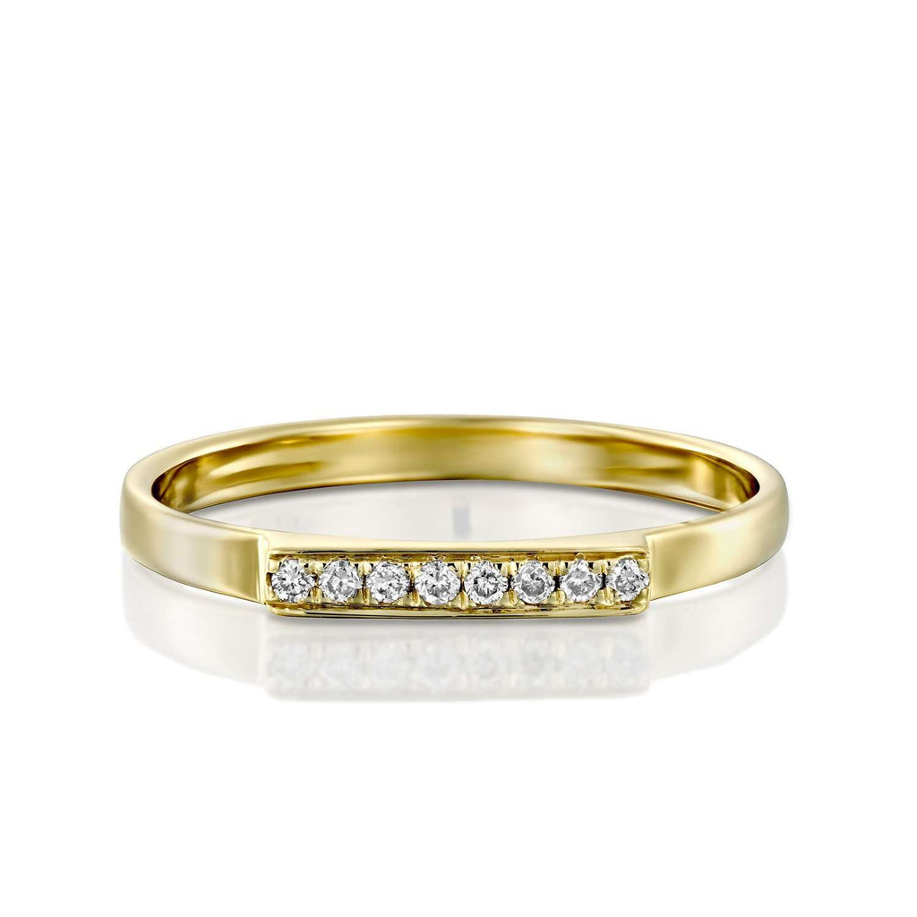 טבעת שיק משובצת יהלומים זהב לבן chic gold diamonds ring precious