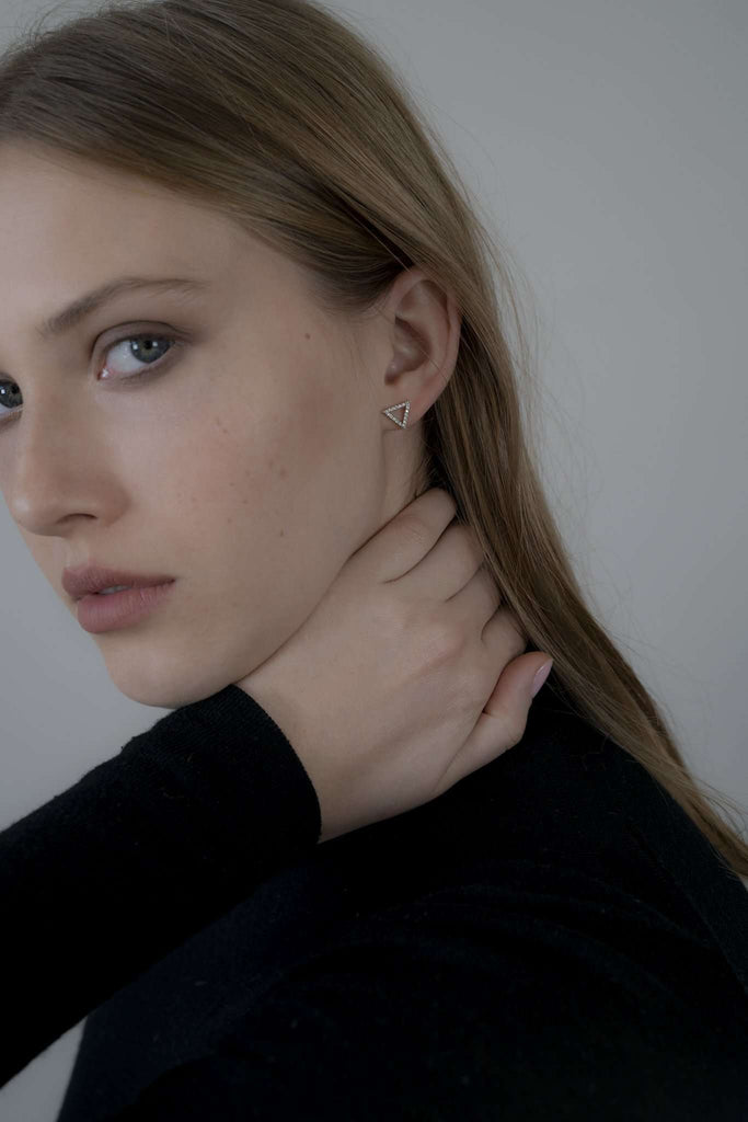 Triangle earrings - levnaro - לבאנארו