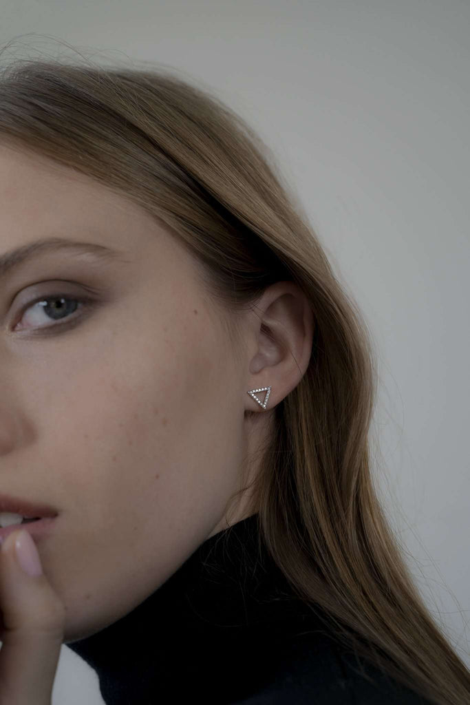 Triangle earrings - levnaro - לבאנארו