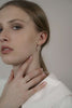 White combo earrings - levnaro - לבאנארו