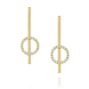 line earings hoop diamond precious עגילי קו חישוק מעוטר יהלומים יוקרתי זהב