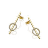 White combo earrings - levnaro - לבאנארו